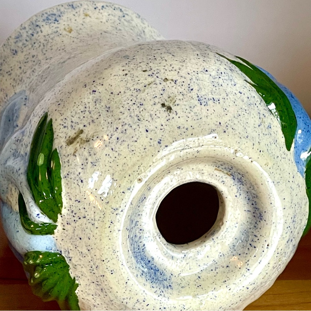 Blue Mushroom Ceramic Salt & Pepper Shakers 1970s - Picture 7 of 14